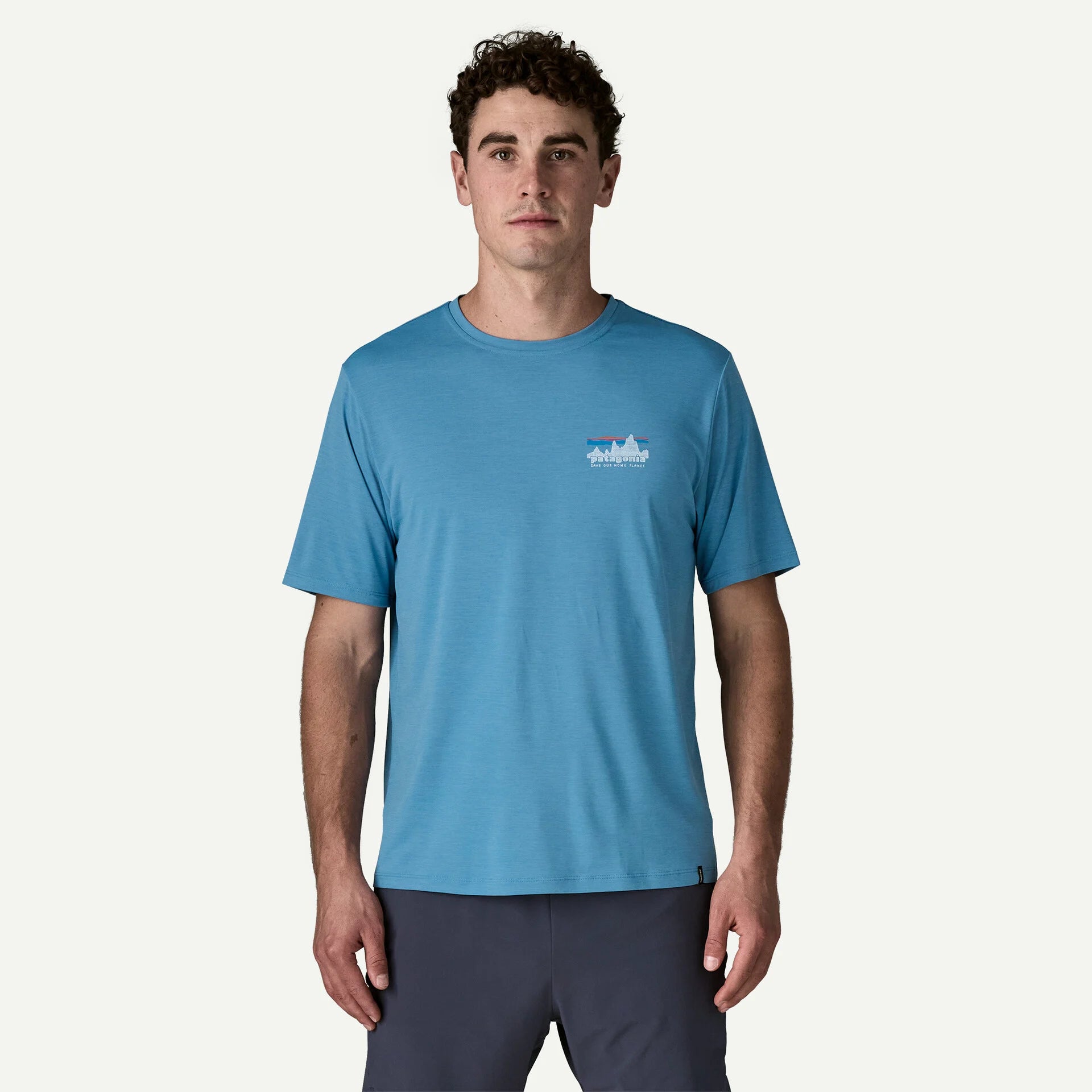 Patagonia Men's Capilene Cool Daily Shirt '73 Skyline - Light Shore Blue X-Dye