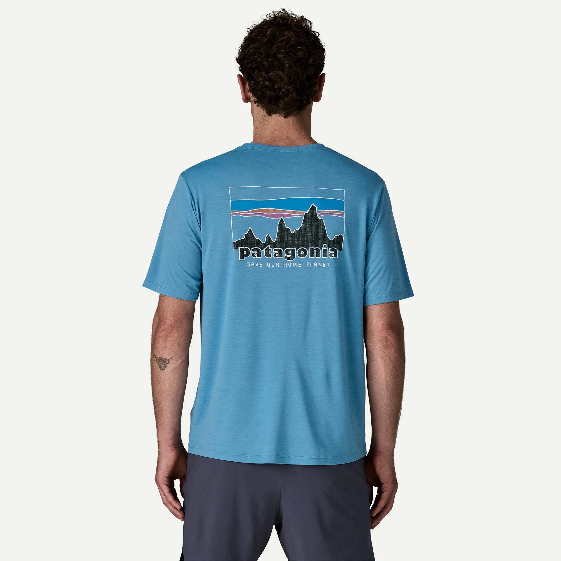 Patagonia Men's Capilene Cool Daily Shirt '73 Skyline - Light Shore Blue X-Dye