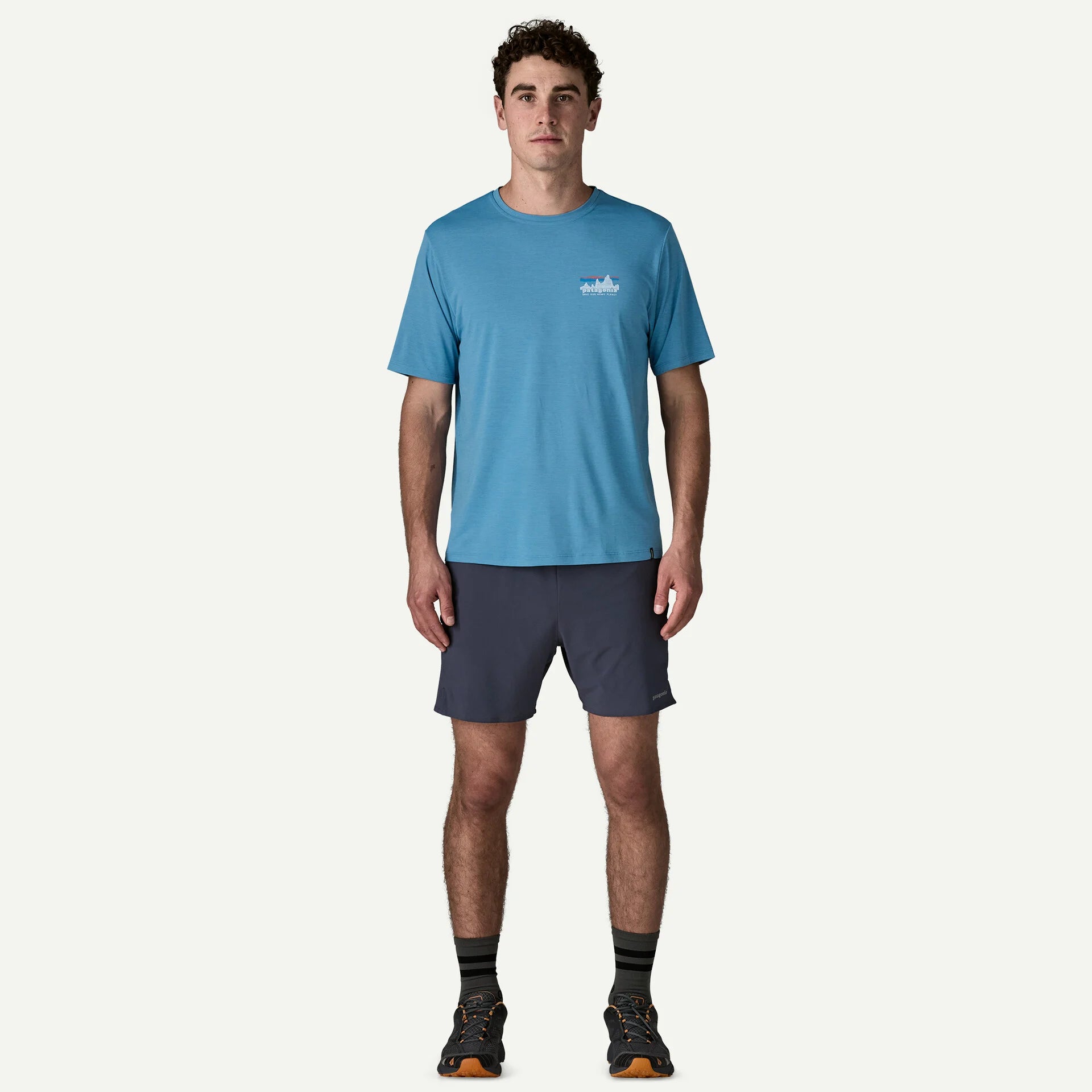Patagonia Men's Capilene Cool Daily Shirt '73 Skyline - Light Shore Blue X-Dye