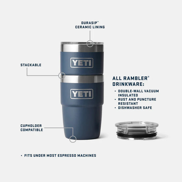 YETI Rambler 8oz (236ml) ceramic lining stackable cup -  Cape taupe