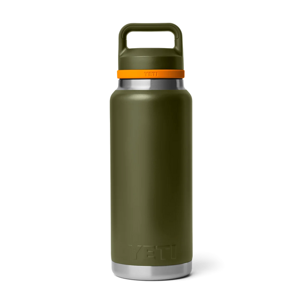 YETI RAMBLER 36 OZ BOTTLE WITH CHUG CAP - Olive / King crab Orange