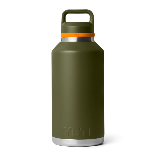 YETI 64 oz (1.9 l) Bottle With Colour-Matched Chug Cap - Olive / King Crab Orange