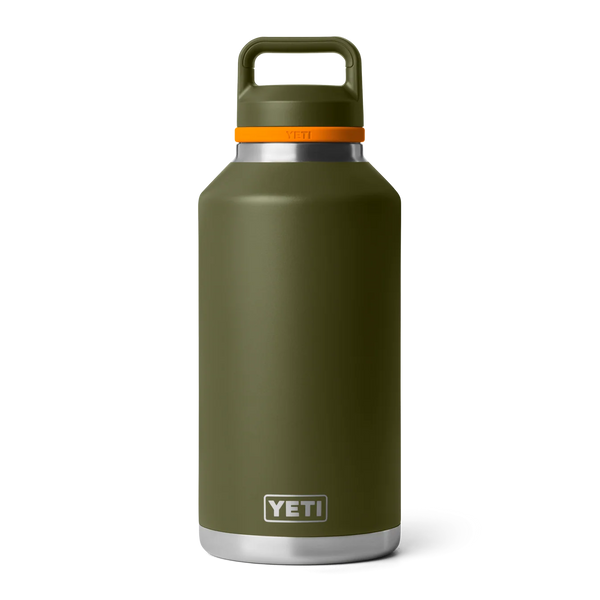YETI 64 oz (1.9 l) Bottle With Colour-Matched Chug Cap - Olive / King Crab Orange