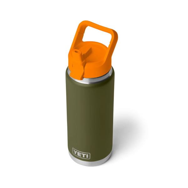 YETI RAMBLER 26 OZ ( 769ml)  STRAW BOTTLE - Olive / King Crab Orange