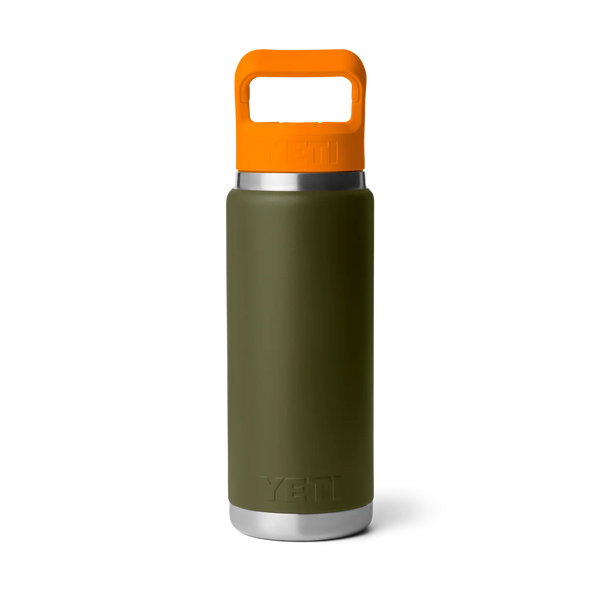 YETI RAMBLER 26 OZ ( 769ml)  STRAW BOTTLE - Olive / King Crab Orange