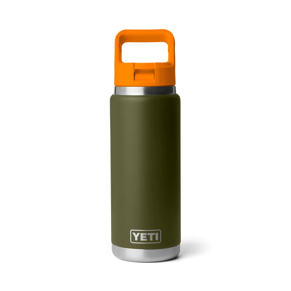 YETI RAMBLER 26 OZ ( 769ml)  STRAW BOTTLE - Olive / King Crab Orange