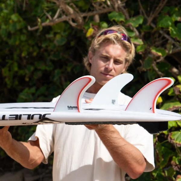 Futures - Ethan Ewing Thruster Surfboard Fins Size Large – Red