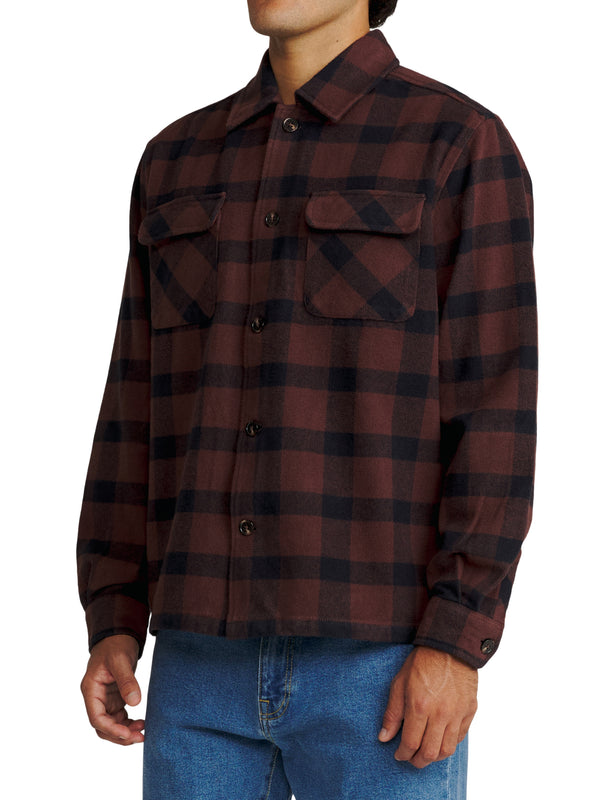 Katin Mens Shiloh Flannel Shirt - French Roast