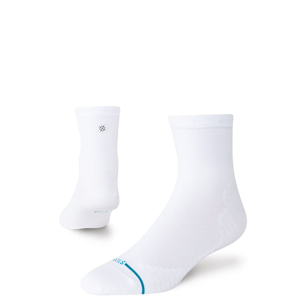 Solid Ultra Light Quarter Sock - White