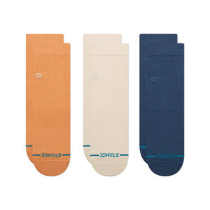 Icon Quarter 3 Pack Socks - Mango