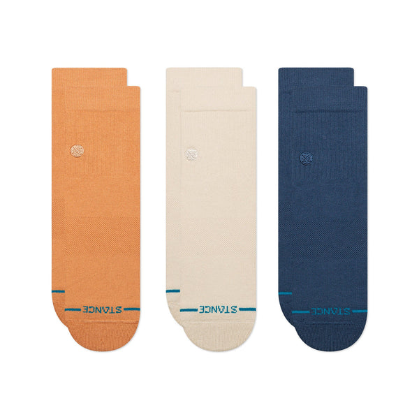 Icon Quarter 3 Pack Socks - Mango