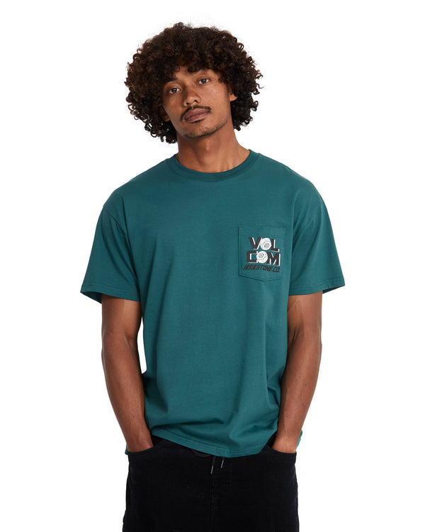 Volcom Parted out pocket Mens T-shirt - Rifle Green