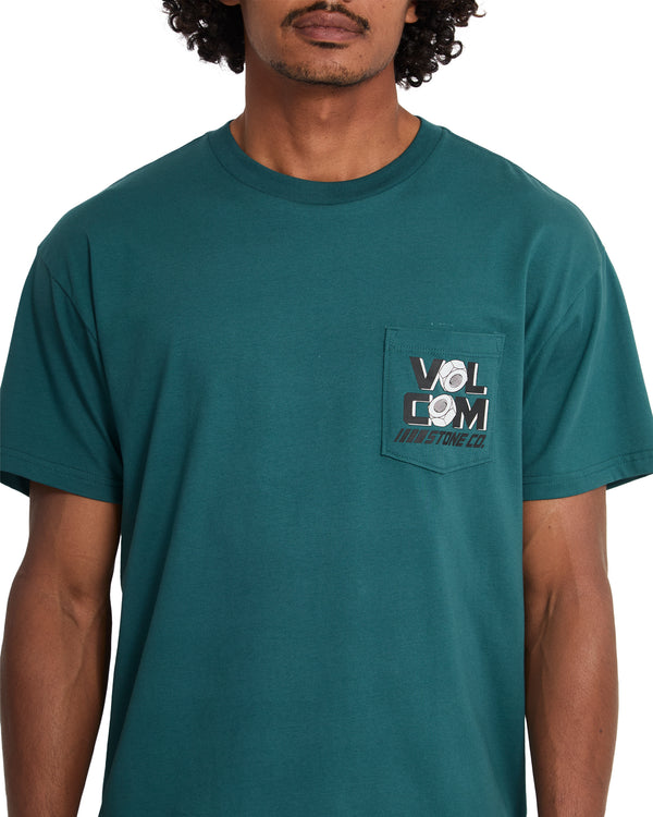 Volcom Parted out pocket Mens T-shirt - Rifle Green