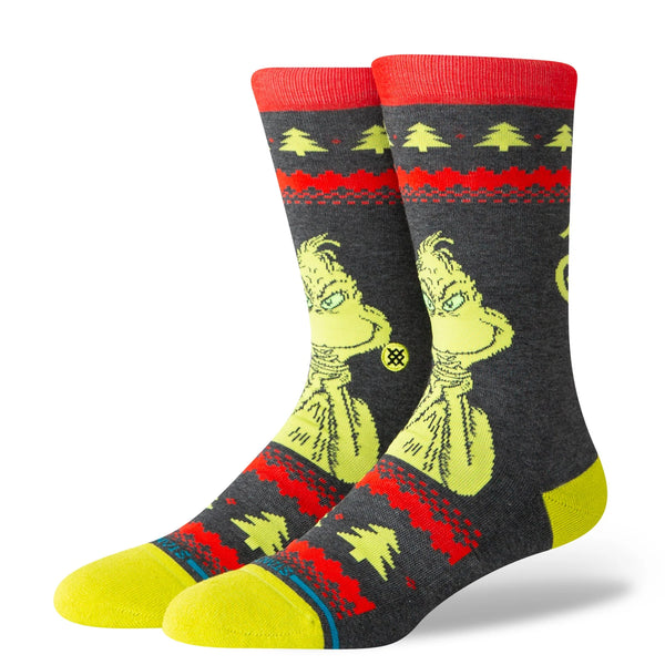 Stance Grinch Sweater Crew Sock - Black
