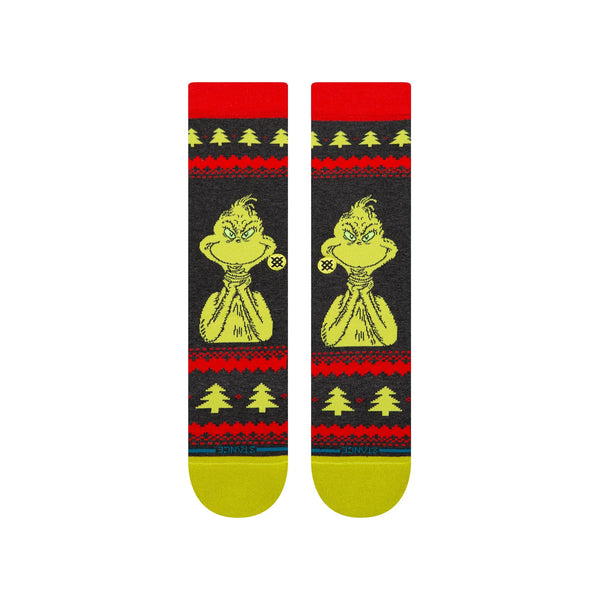 Stance Grinch Sweater Crew Sock - Black