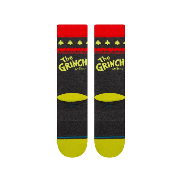 Stance Grinch Sweater Crew Sock - Black