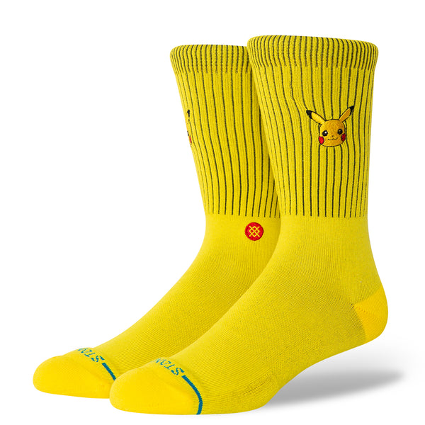Stance Pikachu Crew Socks - Yellow
