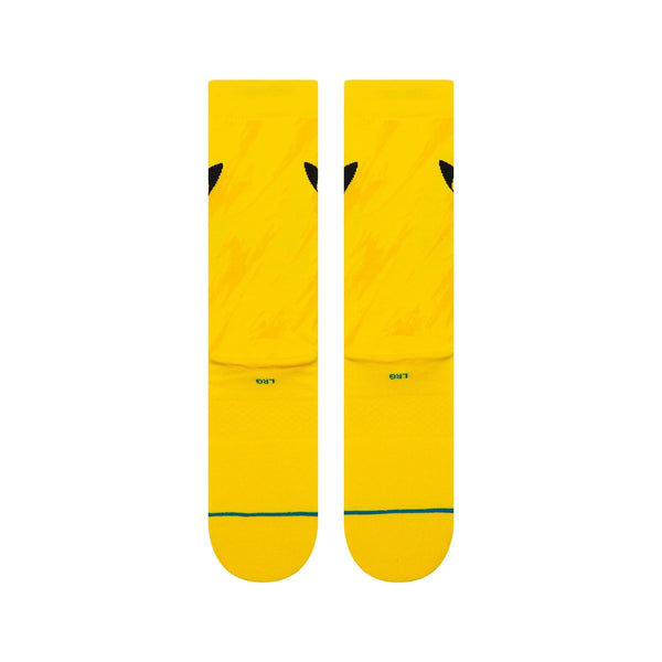 Stance Pikachu Bolt Crew Sock - Yellow