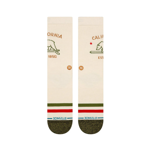 Stance California Republic 2 Crew Sock - Off White