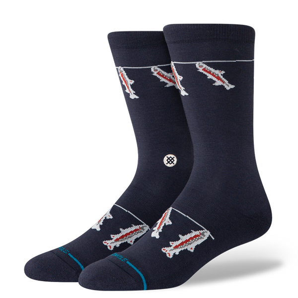 Stance Gone Fishin' Crew Socks - Navy