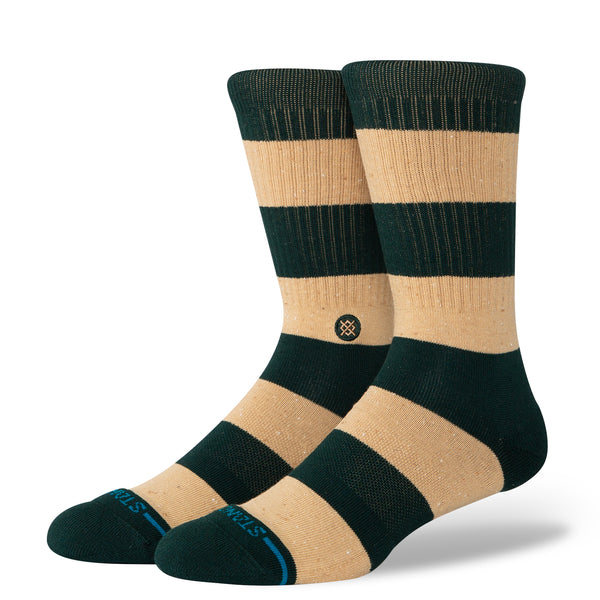 Stance Nep Stripe Crew Socks - Pine