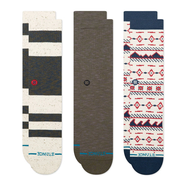 Stance Marine Layer 3 Pack Crew Socks - Navy