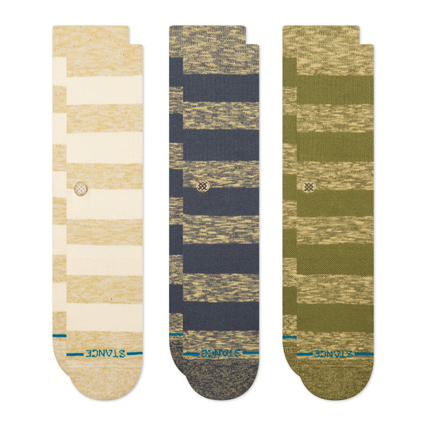 Stance Portland 3 Pack Crew Socks - Canvas