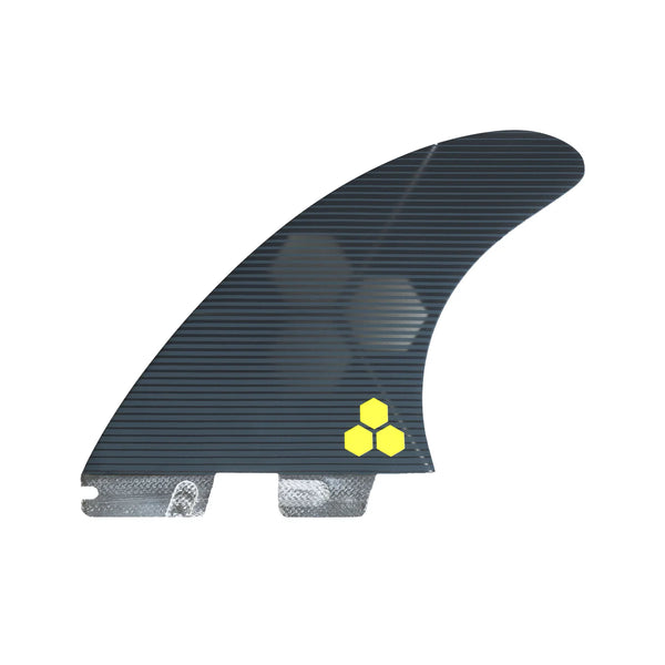 FCS II Al Merrick PG Pro Tri Surfboard Fin Set - M - Black/Acid