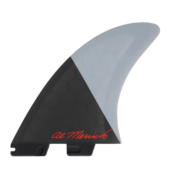 FCS II Al Merrick Twin+1 PC Surfboard Fins - M-L - Grey/Charcoal