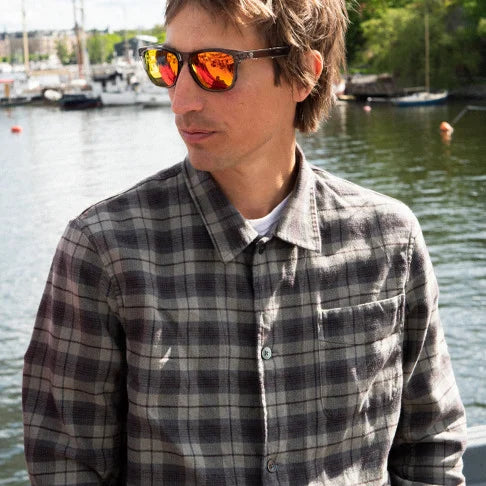 CHPO Bodhi Sunglasses Grey Red Mirror