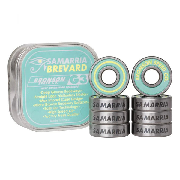 Bronson Speed Co. Samarria Brevard Pro G3 Skateboard Bearings (Pack of 8)