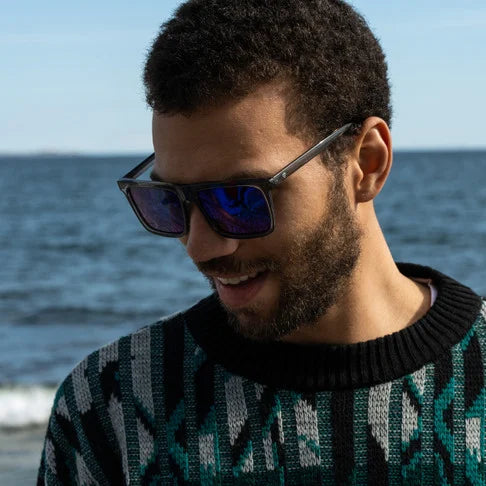 CHPO Bruce Sunglasses Grey Blue Mirror