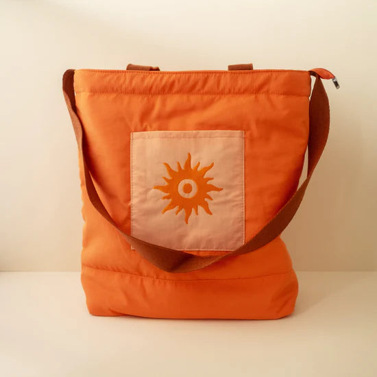 Cai & Jo Nylon Beach Tote - California Poppy
