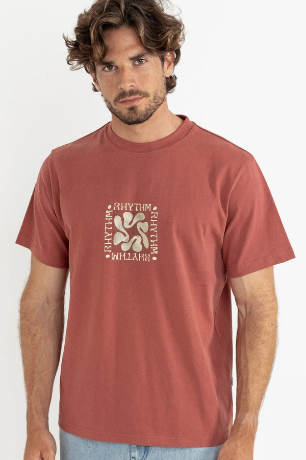 Rhythm Men's Grange Vintage T-Shirt - Vintage Clay