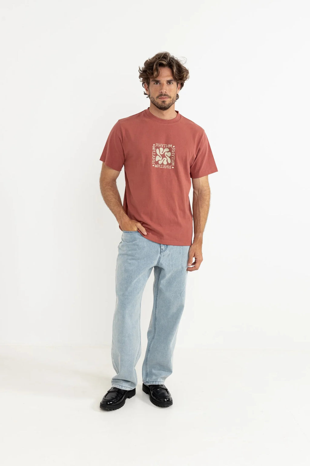 Rhythm Men's Grange Vintage T-Shirt - Vintage Clay
