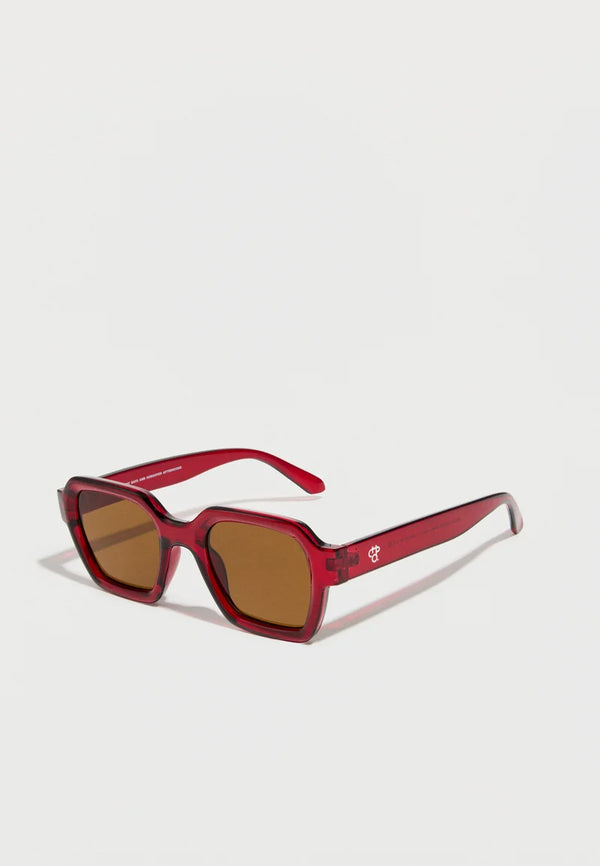 CHPO The AK Sunglasses - Burgundy / Brown