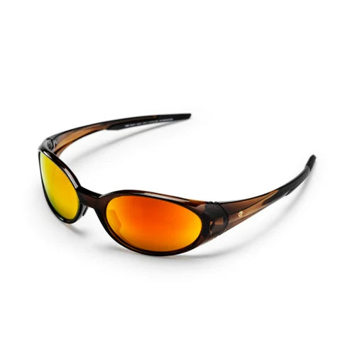 CHPO Nori Sunglasses - Coffee / Red Mirror