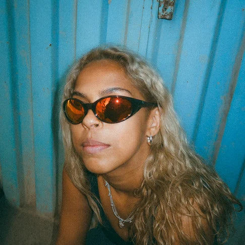 CHPO Nori Sunglasses - Coffee / Red Mirror