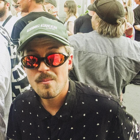 CHPO Nori Sunglasses - Coffee / Red Mirror