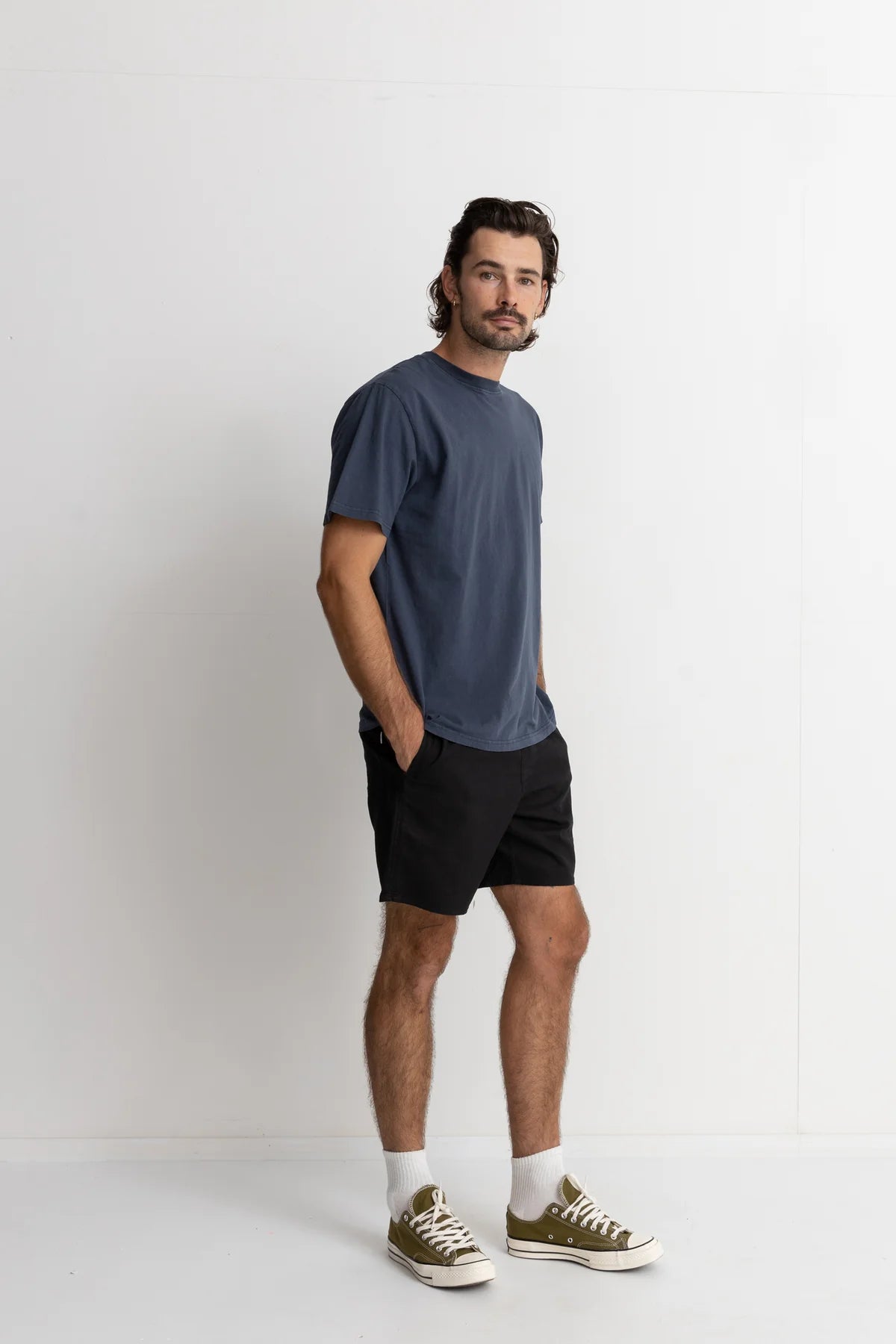 Rhythm Classic Linen Jam Shorts - Vintage Black