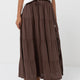 Rhythm Classic Tiered Maxi Skirt - Chocolate
