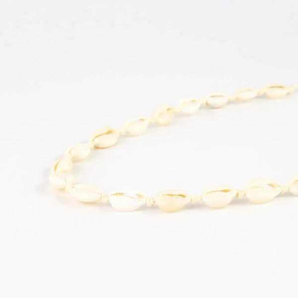Pineapple Island Livadi Cowrie Shell Choker Necklace - Cream