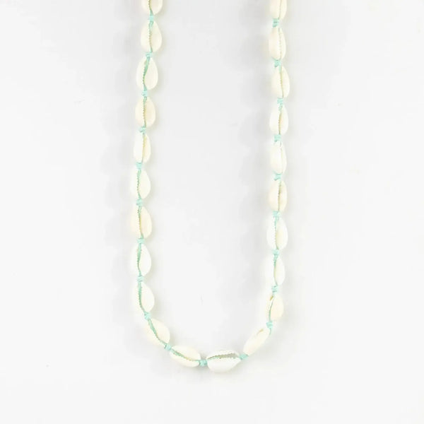 Pineapple Island Livadi  Cowrie Shell Choker Necklace - Turquoise