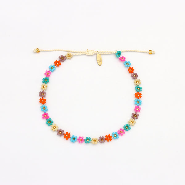 Pineapple Island - Mutiara Dainty Beaded Anklet - Multi Colour