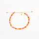 Pineapple Island Kelopak Daisy Chain Beaded Anklet - Pink/Yellow/Orange