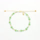 Pineapple Island Mohala Beaded Flower Anklet - Green
