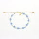 Pineapple Island Mohala Beaded Flower Bracelet - Blue