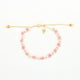 Pineapple Island Kelopak Daisy Chain Beaded Bracelet - Pink