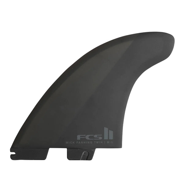 FCS II Mick Fanning Twin Surfboard Fin - M-L - Black