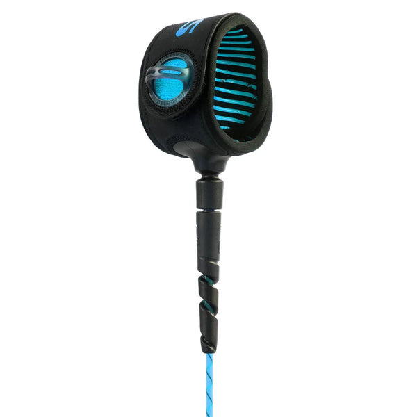 FCS Freedom Helix 6ft Comp Surfboard Leash - Blue/Black